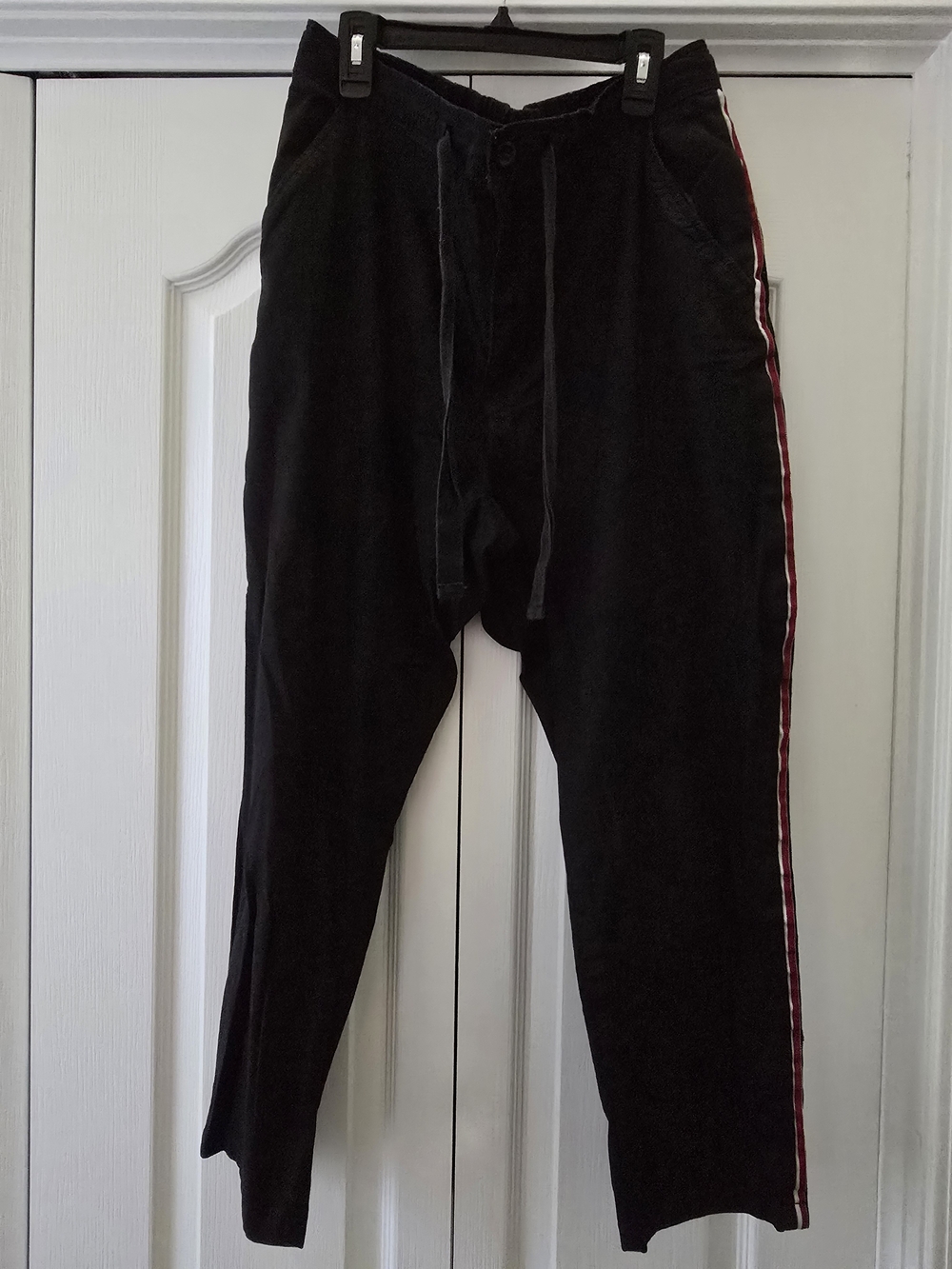 Levi's Black Joggers with Red and White Side Stripe